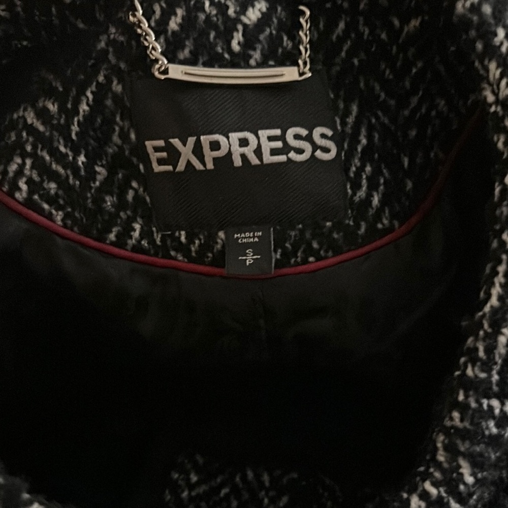 Express Black and White Tweed Jacket